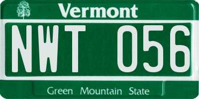 VT license plate NWT056