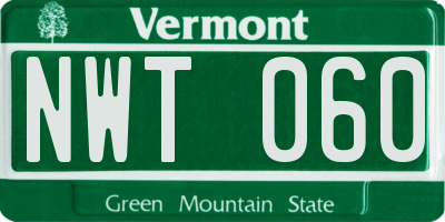 VT license plate NWT060