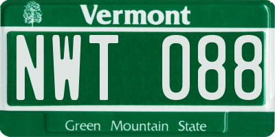 VT license plate NWT088