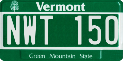 VT license plate NWT150
