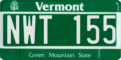 VT license plate NWT155
