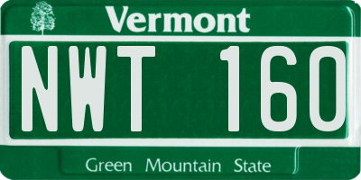 VT license plate NWT160