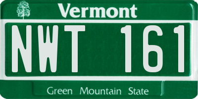 VT license plate NWT161