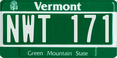 VT license plate NWT171