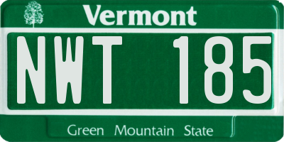 VT license plate NWT185