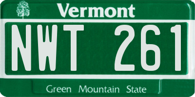 VT license plate NWT261