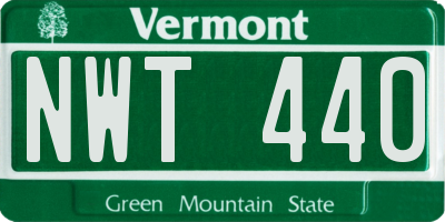 VT license plate NWT440