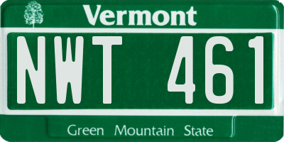 VT license plate NWT461