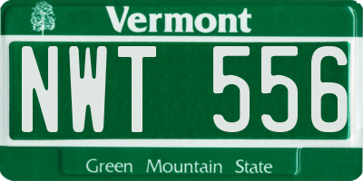 VT license plate NWT556