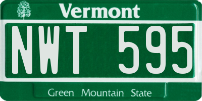 VT license plate NWT595