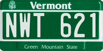 VT license plate NWT621