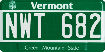 VT license plate NWT682