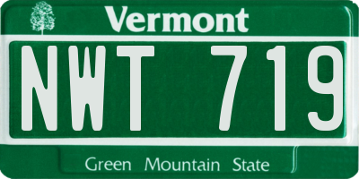 VT license plate NWT719