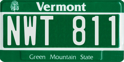 VT license plate NWT811