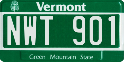 VT license plate NWT901