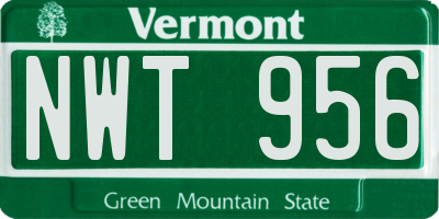 VT license plate NWT956