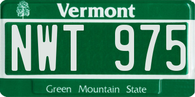 VT license plate NWT975
