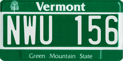 VT license plate NWU156