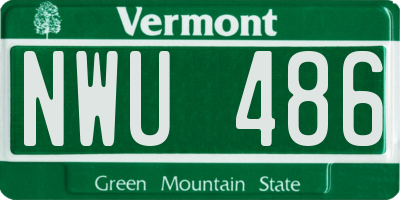 VT license plate NWU486