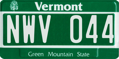 VT license plate NWV044