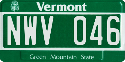 VT license plate NWV046
