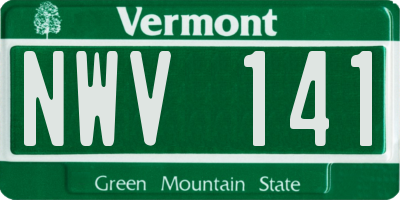 VT license plate NWV141