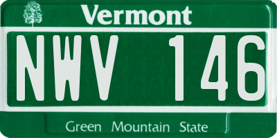 VT license plate NWV146