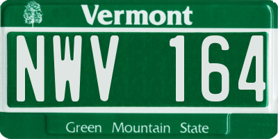 VT license plate NWV164