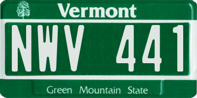 VT license plate NWV441