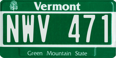 VT license plate NWV471