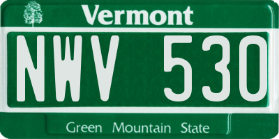 VT license plate NWV530