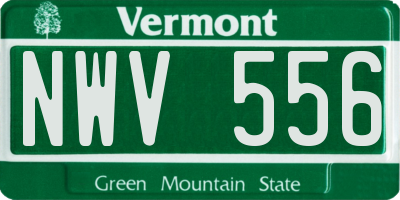 VT license plate NWV556