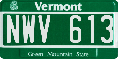 VT license plate NWV613