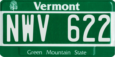 VT license plate NWV622