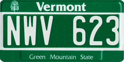 VT license plate NWV623