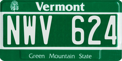 VT license plate NWV624
