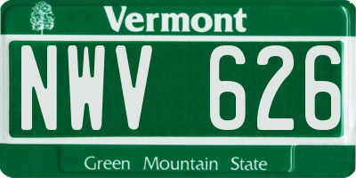 VT license plate NWV626