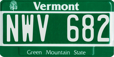 VT license plate NWV682