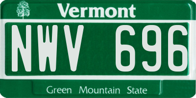 VT license plate NWV696