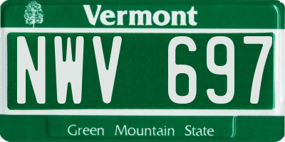 VT license plate NWV697