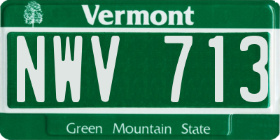 VT license plate NWV713