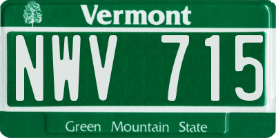 VT license plate NWV715