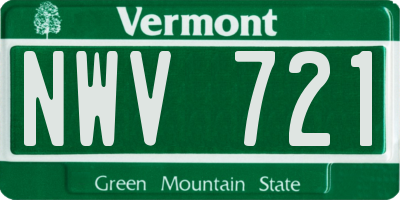 VT license plate NWV721