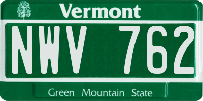 VT license plate NWV762