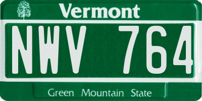 VT license plate NWV764