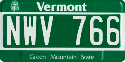 VT license plate NWV766