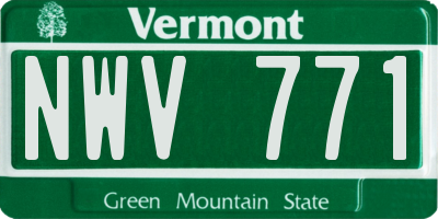 VT license plate NWV771