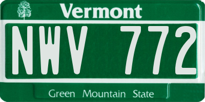 VT license plate NWV772