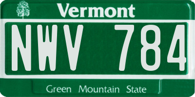 VT license plate NWV784