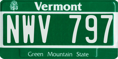 VT license plate NWV797